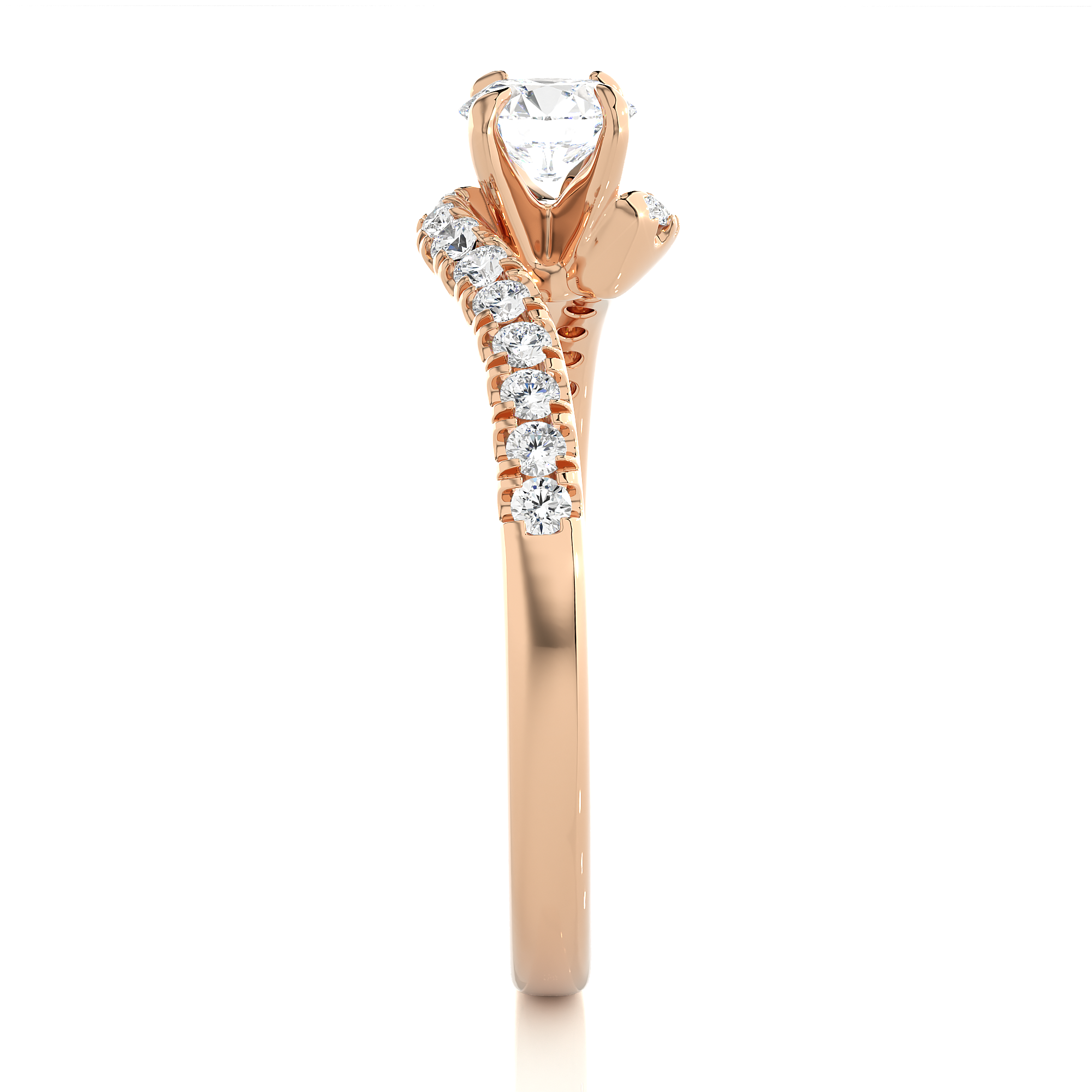 0.67 Carat H Color VS1 Clarity Diamond Studded Natural Diamond Ring.